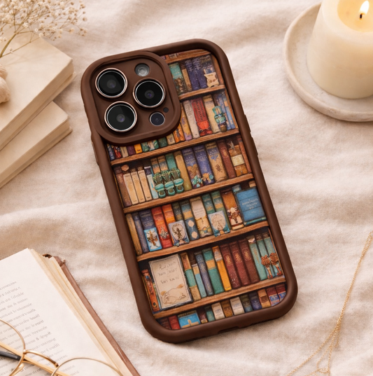 Vintage Bookshelf Aesthetic iPhone Case VIP