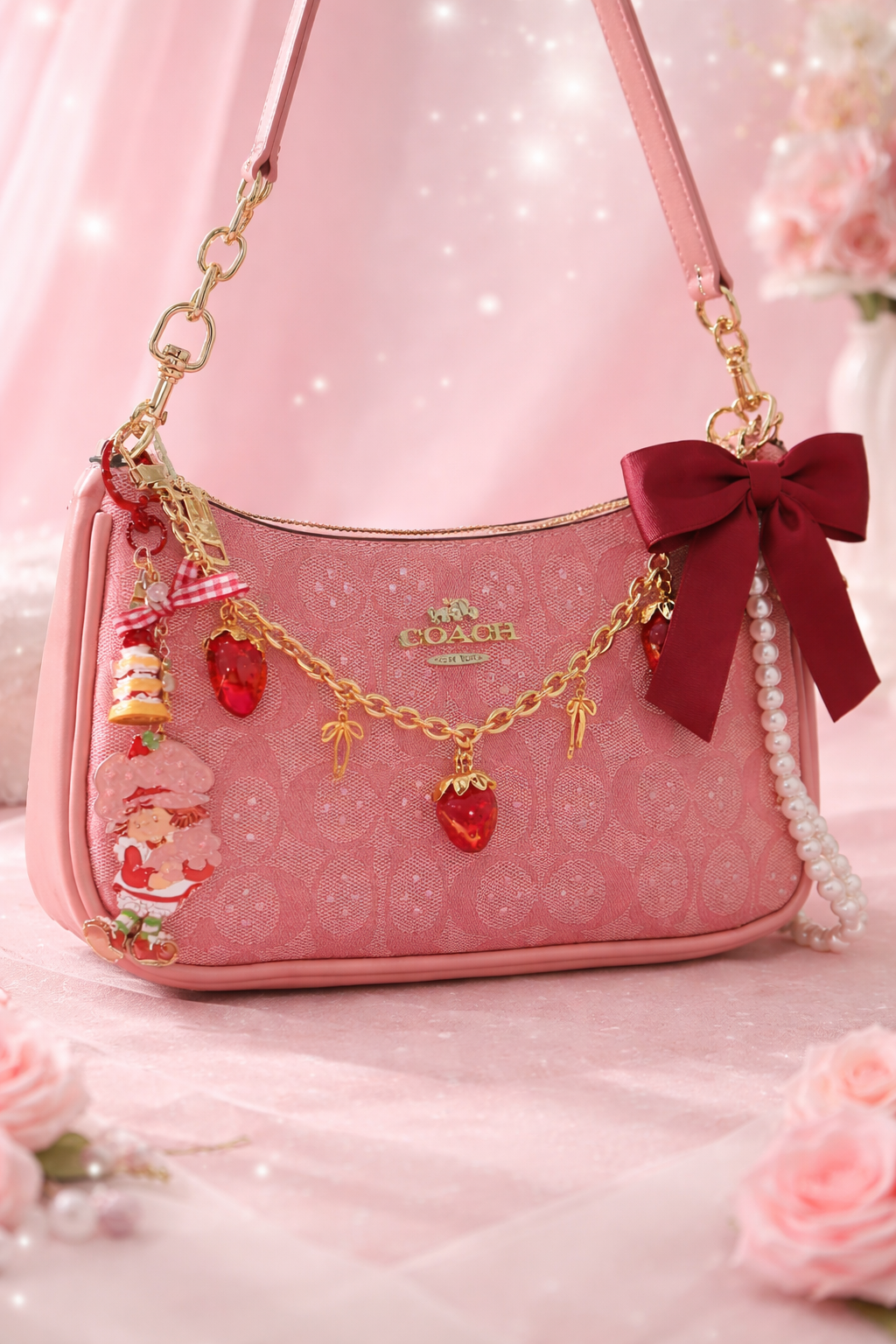 Strawberry X Coach Collab Shoulder Bag