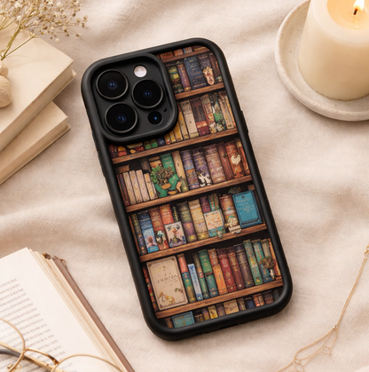 Vintage Bookshelf Aesthetic iPhone Case VIP
