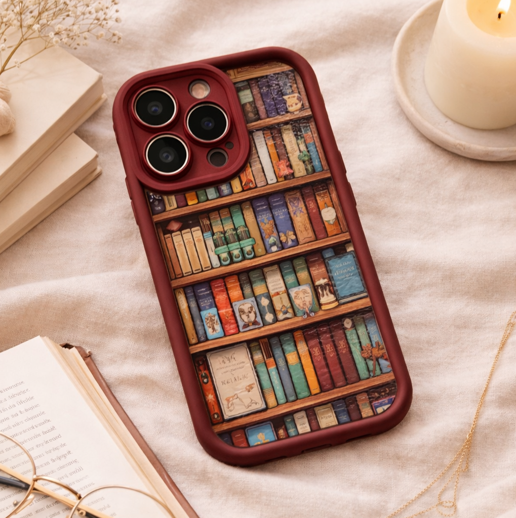 Vintage Bookshelf Aesthetic iPhone Case VIP